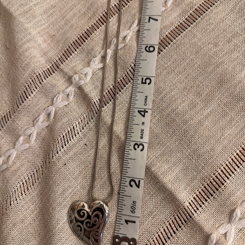 Brighton Silver Swirl Heart Necklace